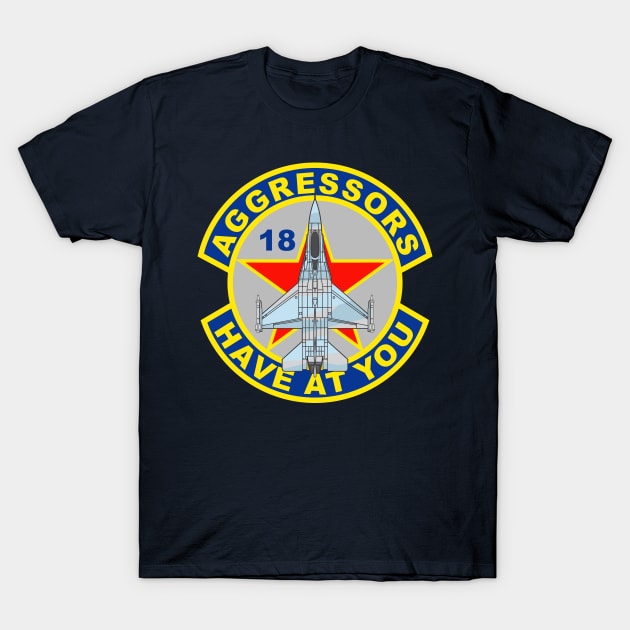 18th Aggressor Squadron Blue Foxes T-Shirt by MBK